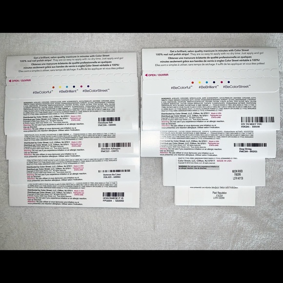 NEW/SEALED Lot of 8 Color Street 100% Real Nail Polish Strips, 16 per package! - Picture 4 of 4